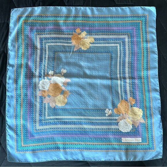 Christian Dior Silk Floral Scarf - Picture 2 of 8